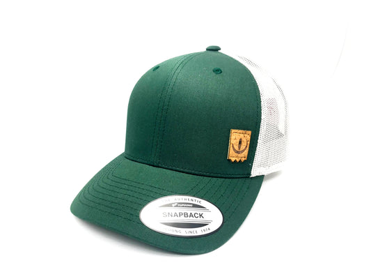 CASQUETTE CLASSIQUE RÉTRO TRUCKER VERT/BEIGE